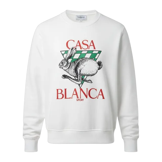Casablanca Bunny Sport White — Authentic Hoodies & Sweats at CLZTURE