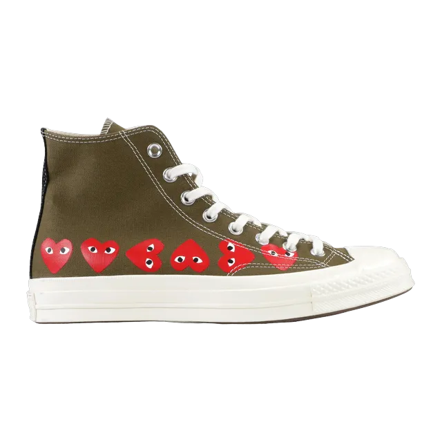 Converse Comme Des Garçons x Chuck 70 Hi Top Multi Heart — Authentic Shoes & Footwear at CLZTURE