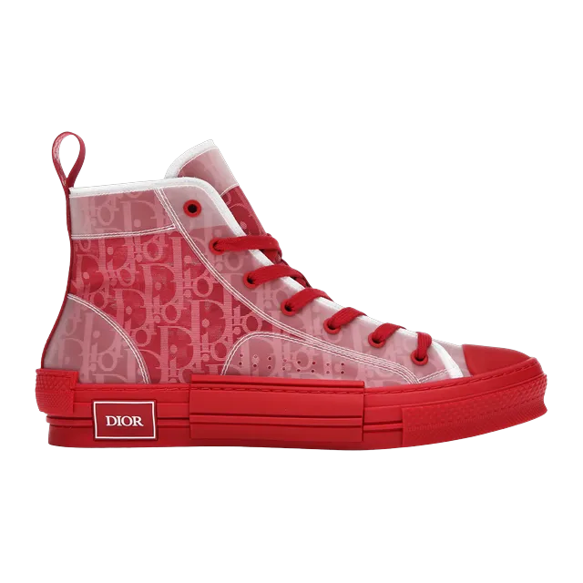 Dior Sneakers B23 Haute Oblique Red — Authentic Shoes & Footwear at CLZTURE