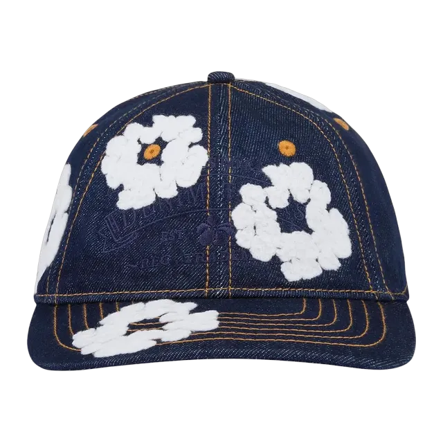 Denim Tears Denim Cotton Wreath Cap Washed Indigo — Authentic Denim Tears in stock at CLZTURE