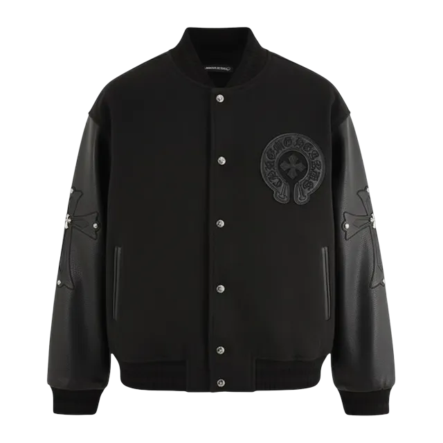 Chrome Hearts Varsity Cross Logo Black — Authentic Jackets & Outerwear at CLZTURE
