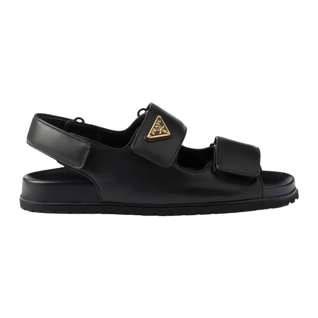 Prada Nappa Leather Sandals Black — Authentic Shoes & Footwear at CLZTURE