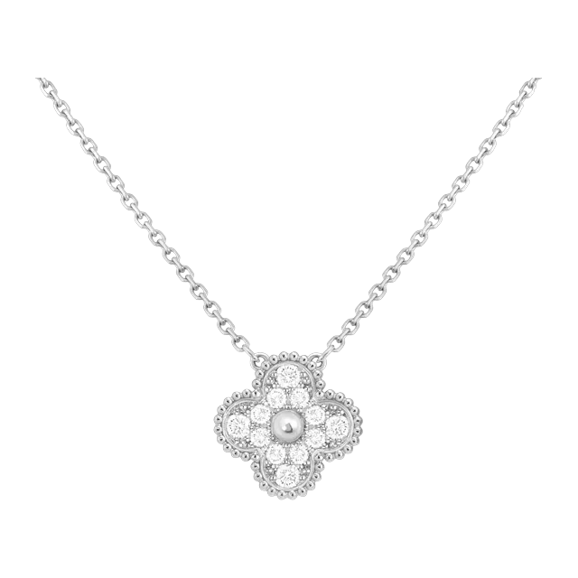 Van Cleef & Arpels Vintage Alhambra Diamant Silver — Authentic Jewelry at CLZTURE