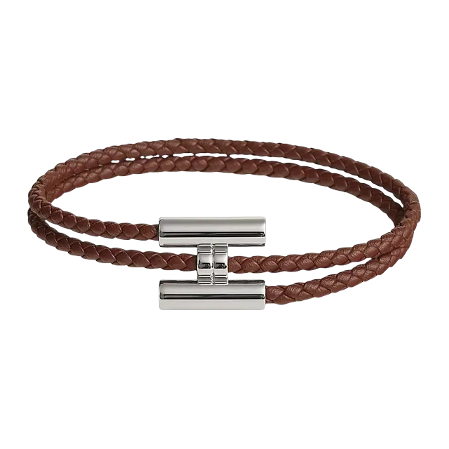 Hermès Bracelet Tournis Tressé Mocha — Authentic Hermès in stock at CLZTURE