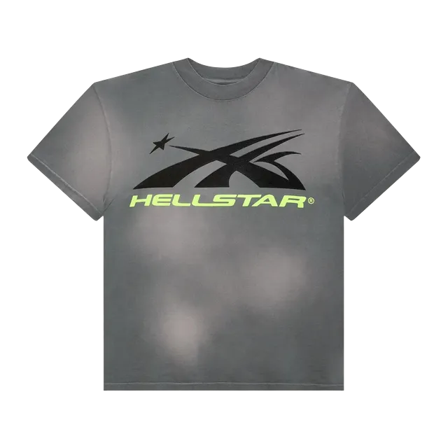 Hellstar Sports Core Logo Gel T-Shirt Grey — Authentic T-Shirts at CLZTURE