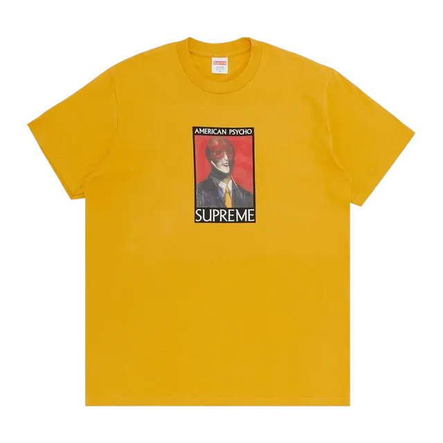 Supreme American Psycho T-Shirt Mustard — Authentic Supreme in stock at CLZTURE