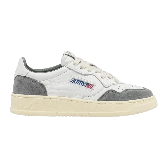 Autry Medalist Low White Grey — Authentic Shoes & Footwear at CLZTURE