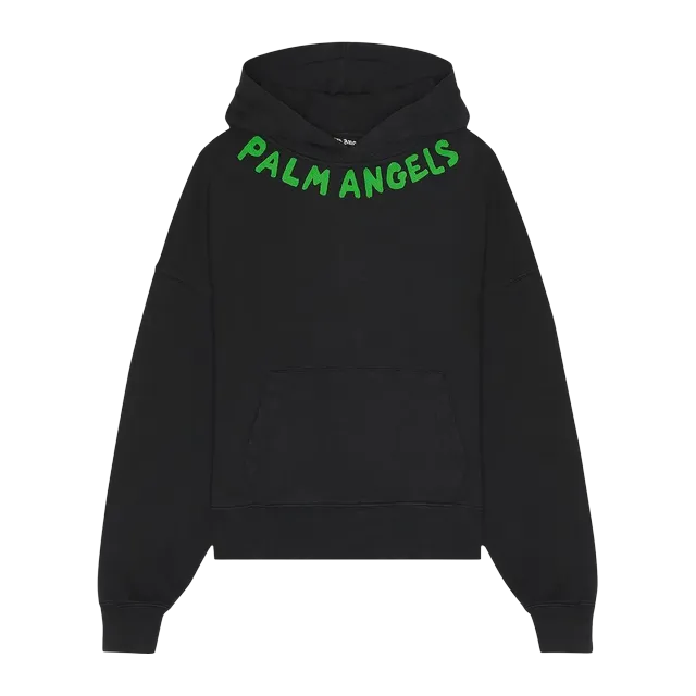 Palm Angels Logo Hoodie Black — Authentic Palm Angels in stock at CLZTURE