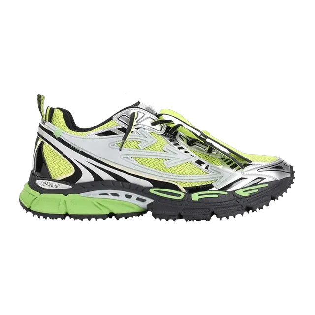 Off-White Be Right Back Silver Green Fluo — Authentic Shoes & Footwear at CLZTURE