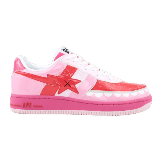 BAPE Kaws x Bapesta Fs-029 Low Chompers – Pink — Authentic Shoes & Footwear at CLZTURE