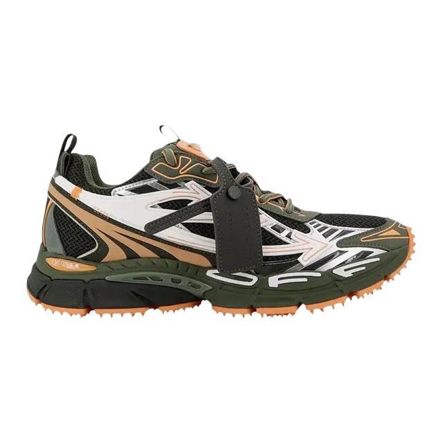 Off-White Be Right Back Military Green Peach — Authentic Shoes & Footwear at CLZTURE