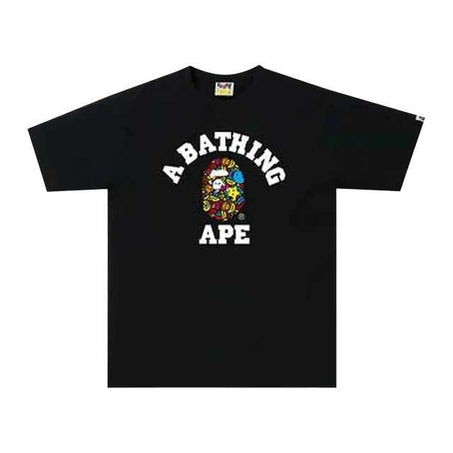 BAPE Milo Banana Pool College T-Shirt Black — Authentic T-Shirts at CLZTURE