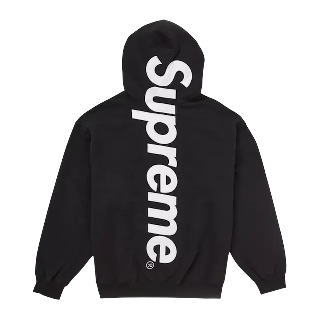 Supreme Satin Applique Hooded Black — Authentic Supreme in stock at CLZTURE