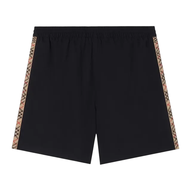 Burberry Shorts De Bain With Check Black — Authentic Swimwear at CLZTURE