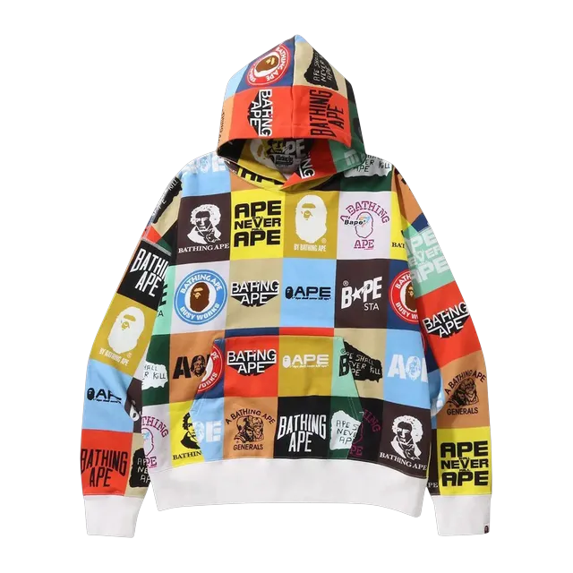 BAPE Classic Logo Loose Fit Pullover Hoodie Multicolor — Authentic Hoodies & Sweats at CLZTURE