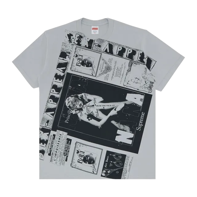 Supreme Collage T-Shirt Cement Grey — Authentic Supreme in stock at CLZTURE
