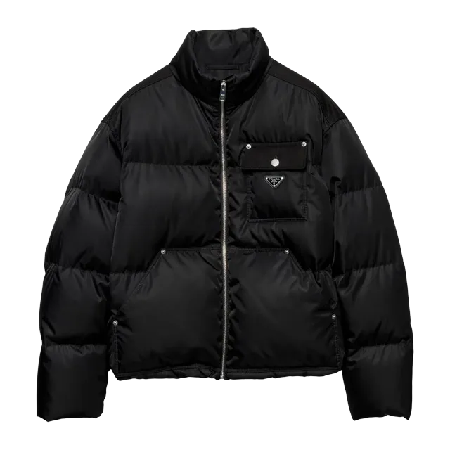 Prada Puffer Jacket Courte Re-Nylon Black — Authentic Jackets & Outerwear at CLZTURE
