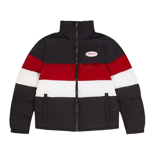 Trapstar Hyperdrive Puffer Black Red White — Authentic Jackets & Outerwear at CLZTURE