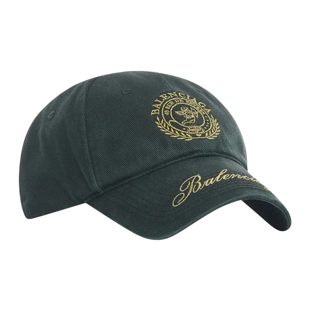 Balenciaga Qixi Crest Cap In Black/White — Authentic Balenciaga in stock at CLZTURE
