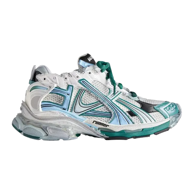 Balenciaga Runner Worn Out White Green Blue — Authentic Shoes & Footwear at CLZTURE