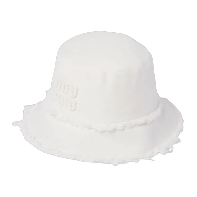 Miu Miu Bucket Hat Drill White — Authentic Caps & Beanies at CLZTURE