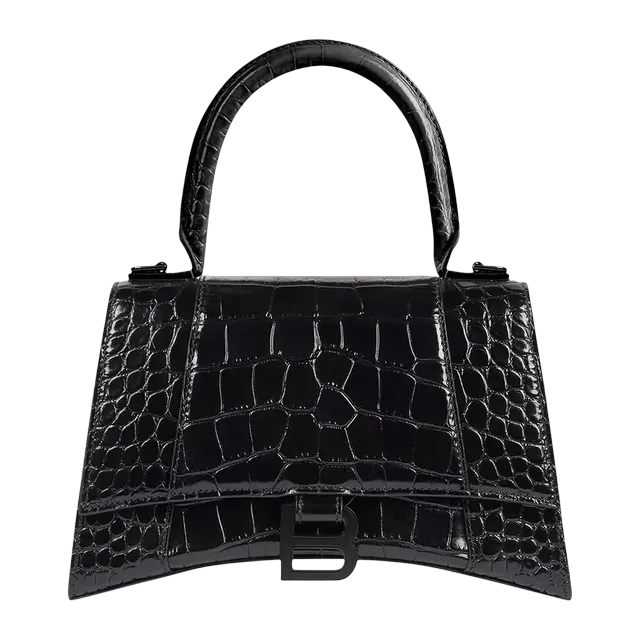 Balenciaga Hourglass Top Xs 19Cm Croco Black — Authentic Bags & Luggage at CLZTURE