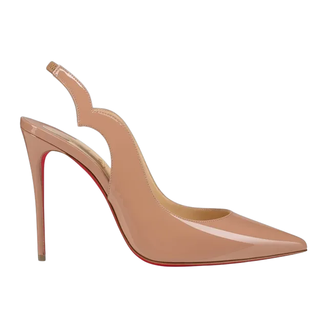Christian Louboutin Hot Chick Sling 100Mm Beige — Authentic Christian Louboutin in stock at CLZTURE