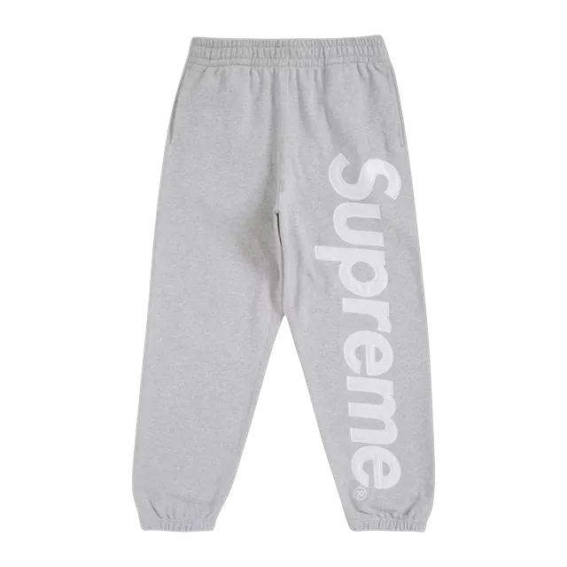 Supreme Satin Applique Hooded Grey — Authentic Pants & Trousers at CLZTURE