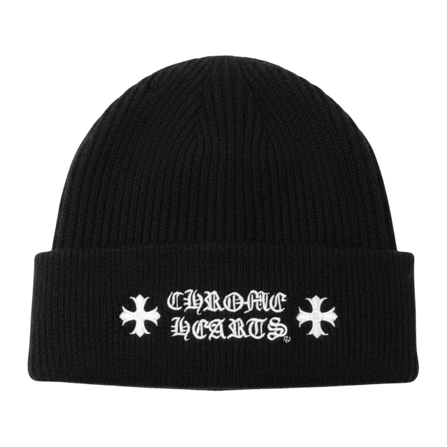 Chrome Hearts Beanie Logo Black — Authentic Chrome Hearts in stock at CLZTURE