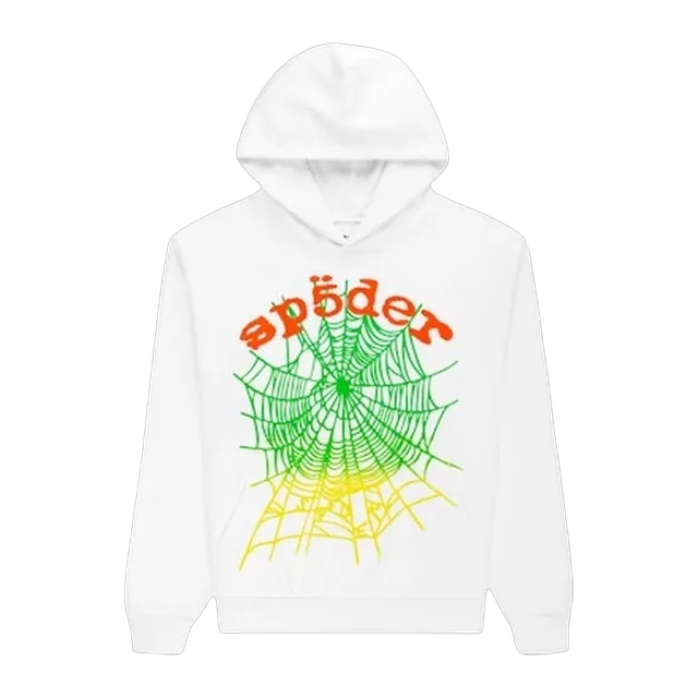 Sp5der Og Web V2 Gradient Hoodie White — Authentic Hoodies & Sweats at CLZTURE