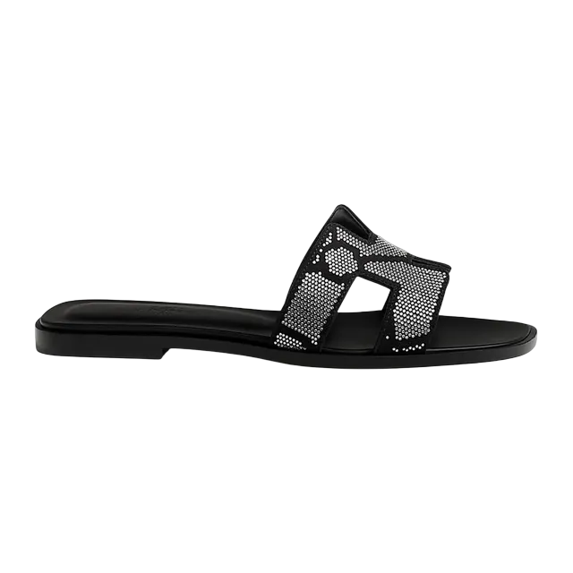 Hermès Oran Black Cristal — Authentic Shoes & Footwear at CLZTURE