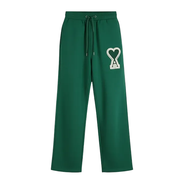 AMI Paris Big Logo Pants Green — Authentic Pants & Trousers at CLZTURE