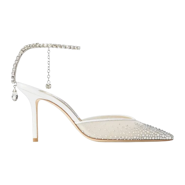 Jimmy Choo Saeda 85Mm White — Authentic Shoes & Footwear at CLZTURE