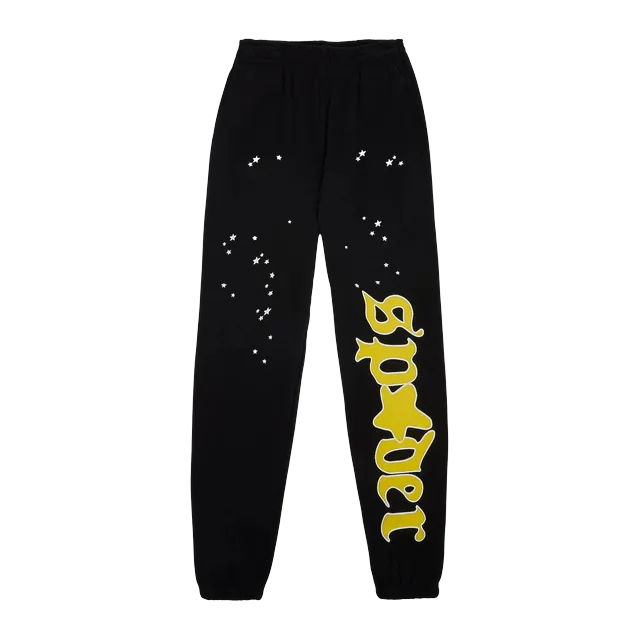 Sp5der Jeffery Sweatpant Black — Authentic Pants & Trousers at CLZTURE