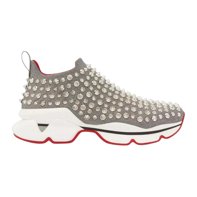Christian Louboutin Spike Sock Silver — Authentic Shoes & Footwear at CLZTURE