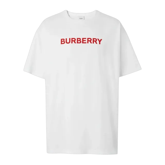 Burberry Logo Print Cotton Oversized White — Authentic Burberry in stock at CLZTURE