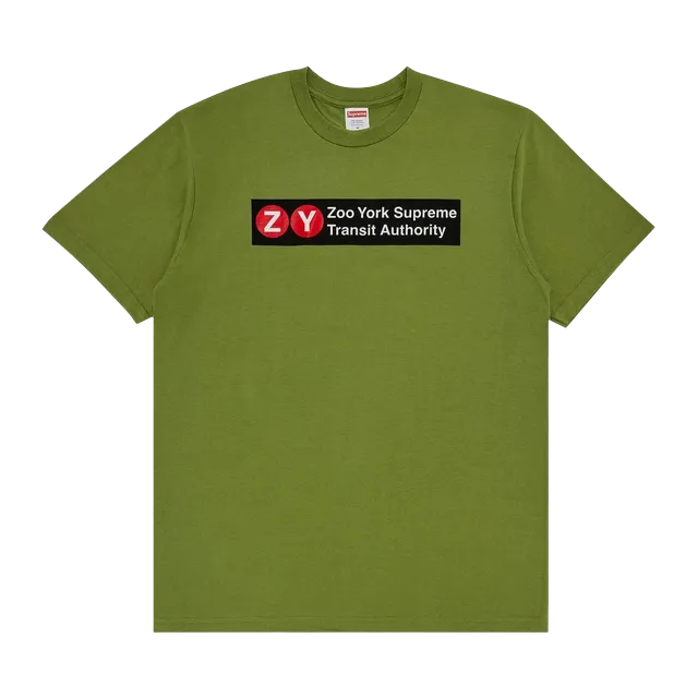 Supreme x Zoo York Transit T-Shirt Moss — Authentic Supreme in stock at CLZTURE