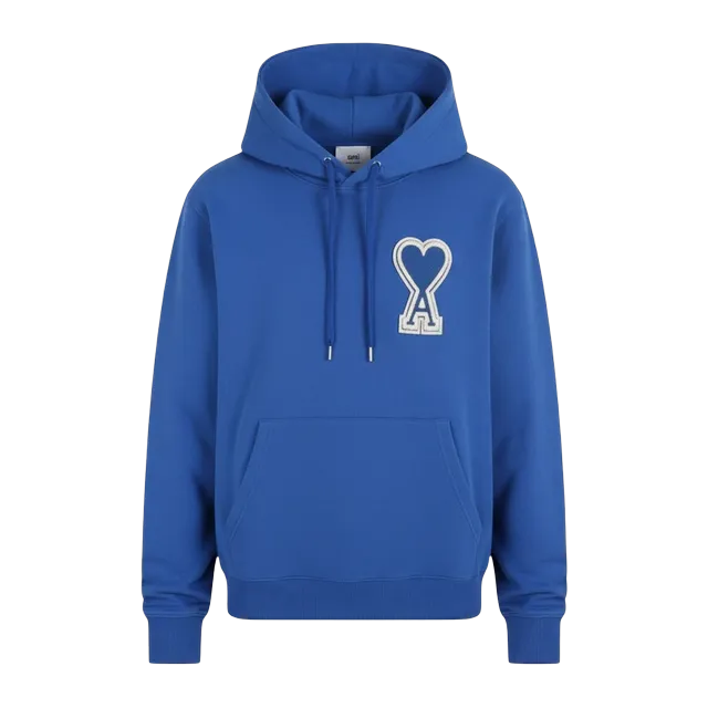AMI Paris Big Logo Hooded Blue — Authentic Hoodies & Sweats at CLZTURE