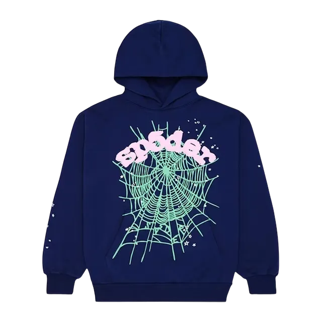 Sp5der Og Web Navy — Authentic Hoodies & Sweats at CLZTURE