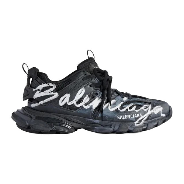 Sneaker Track Signature Black/White — Authentic Balenciaga at CLZTURE