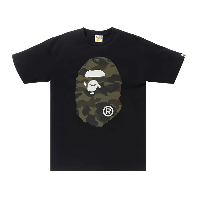 BAPE 1St Camo Big Ape Head T-Shirt Green / Black — Authentic at CLZTURE