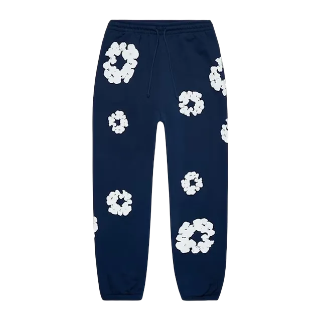 Denim Tears The Cotton Wreath Sweatpants Navy — Authentic Pants & Trousers at CLZTURE