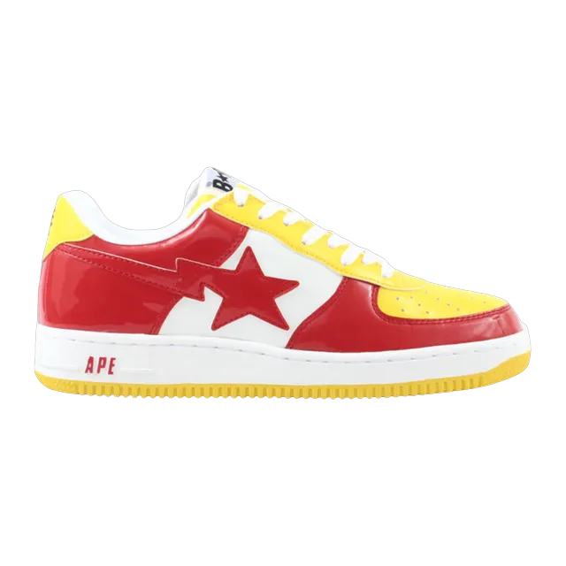 BAPE Bapesta Fs-001 Low Red Yellow — Authentic Shoes & Footwear at CLZTURE