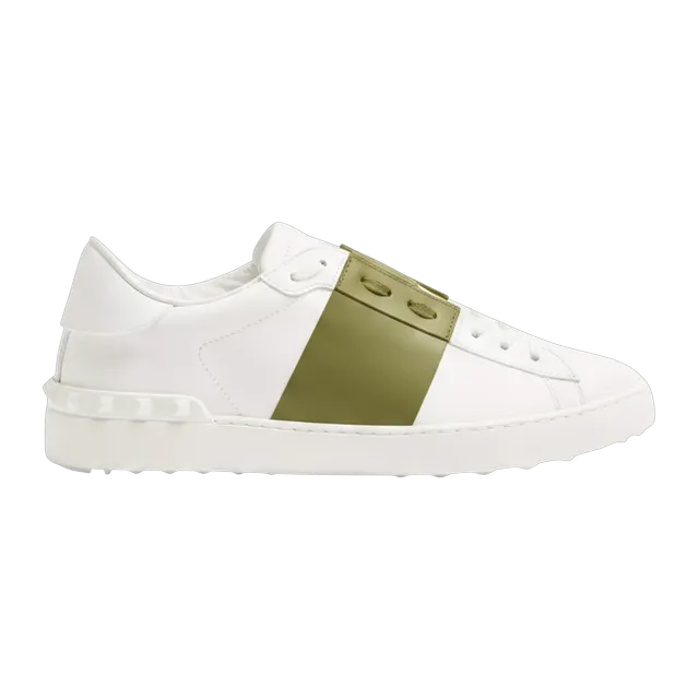 Valentino Sneakers Open White Olive — Authentic Shoes & Footwear at CLZTURE