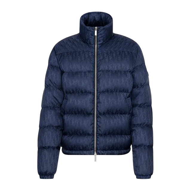 Dior Oblique Puffer Jacket Blue Navy — Authentic Jackets & Outerwear at CLZTURE