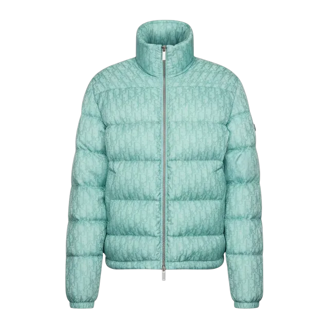 Dior Oblique Puffer Jacket Mint Glacier — Authentic Jackets & Outerwear at CLZTURE