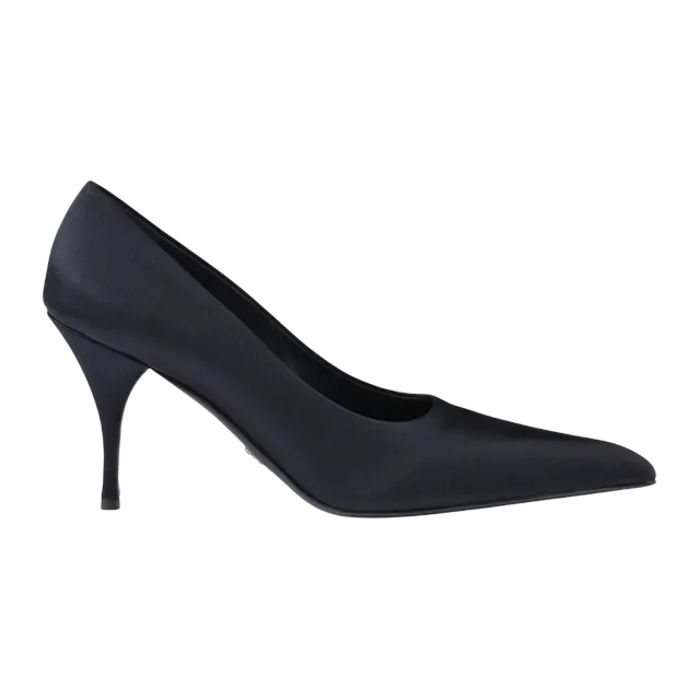 Prada Satin Pumps 85Mm Blue — Authentic Shoes & Footwear at CLZTURE