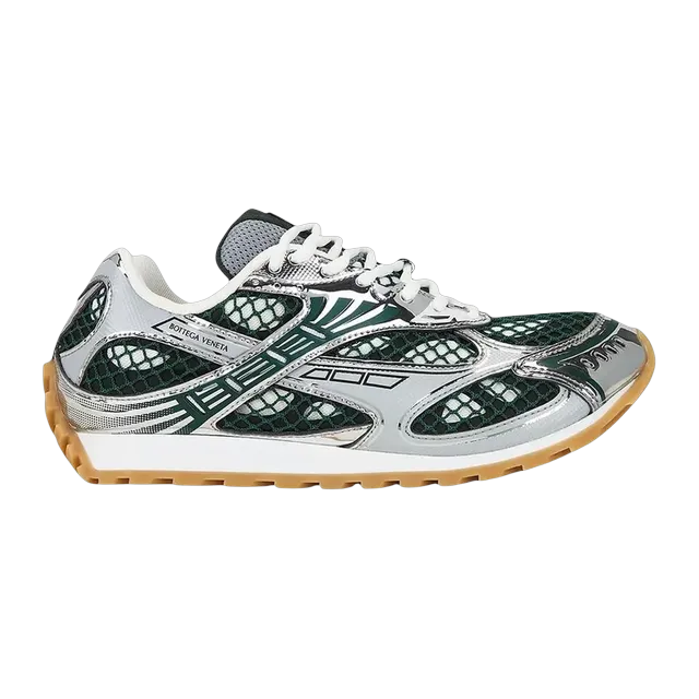 Bottega Veneta Orbit Sneaker Biliard Green Silver — Authentic Shoes & Footwear at CLZTURE