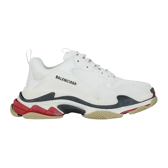 Balenciaga Triple S White Red — Authentic Shoes & Footwear at CLZTURE