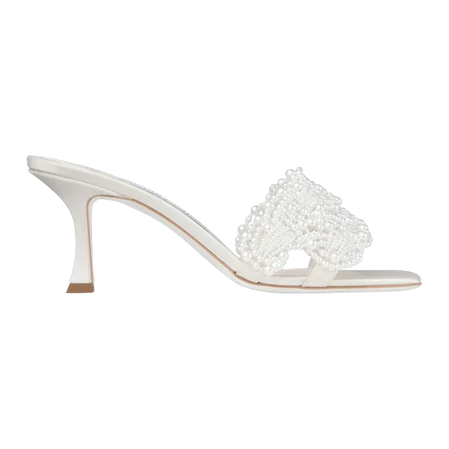 Jimmy Choo Cary Mule 70Mm White — Authentic Jimmy Choo in stock at CLZTURE